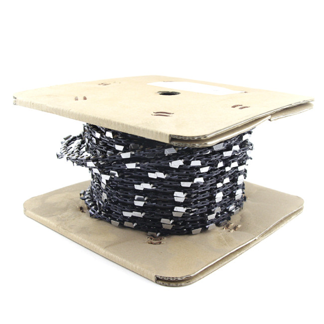 25FT Roll Full Chisel Saw Chain .325''  Pitch .050''  Gauge For Stihl Dolmar Echo McCulloch Homelite Jonsered Shindaiwa Makita Tanaka Efco Oleo Mac Oregon Carlton Chainsaw With 10PCS Matched Connecting links and 6 Boxes