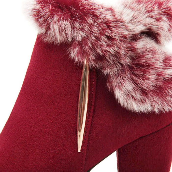 HOT New women boots 2016 free shipping Brand Autumn Women Winter Shoes Ankle Boots Heels Platform square Height Increasing