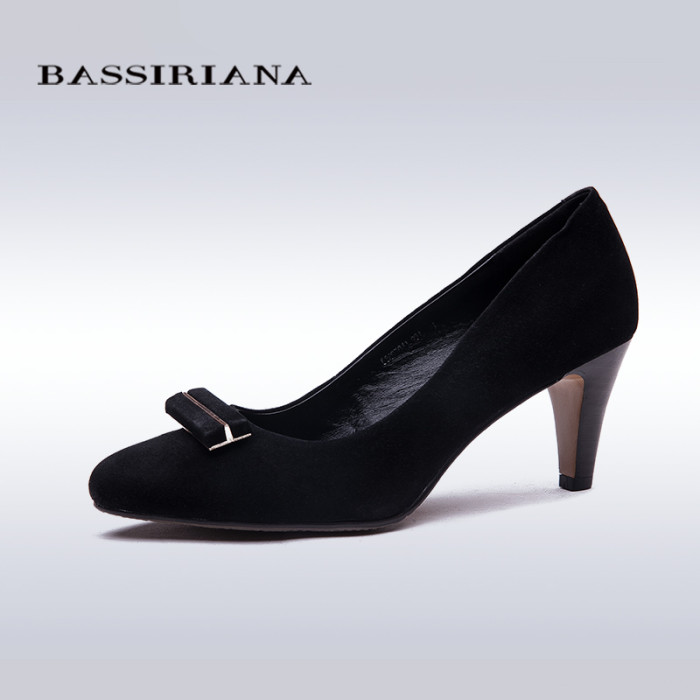 BASSIRIANA 2017 Nwe Fashion High-heeled Shoes Women's Pumps Pointed Toe Thin Heel Sweet Women Shoes Sexy Beautiful Single Shoes