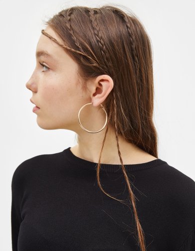 Set of 3 pairs of hoop earrings