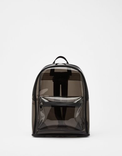 Transparent vinyl backpack