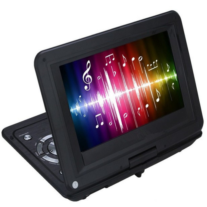 10 inch LCD DVD VCD CD Player with 270 degrees Swivel Support Game USB SD Black 2015 NEW dvd player