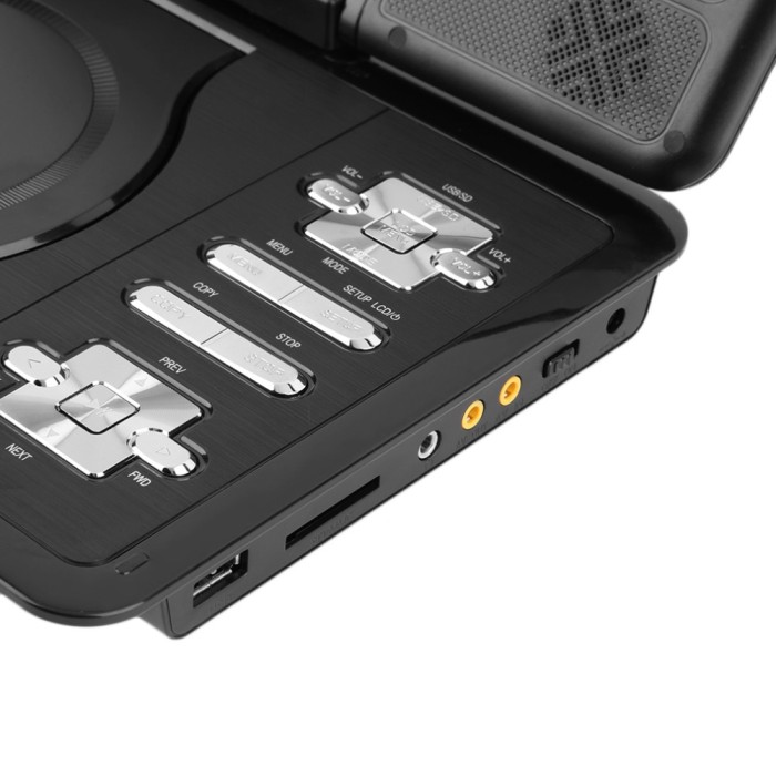 2016 Newest portable 7 Inch DVD player with rotatable screen, game and TV function, use at home, car, support CD player, MP3/MP4