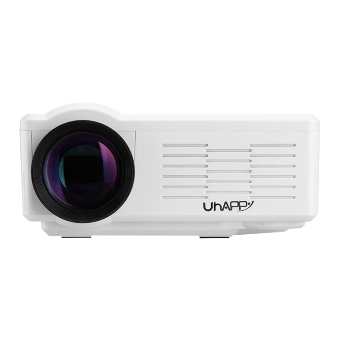 Uhappy BL35 800 Lumens Mini LED Projector for IOS Android Smartphone Home Theatre Cinema with AV/ VGA/ USB/ ATV/ HDMI Input