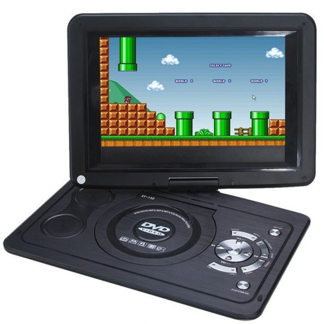 10 inch LCD DVD VCD CD Player with 270 degrees Swivel Support Game USB SD Black 2015 NEW dvd player