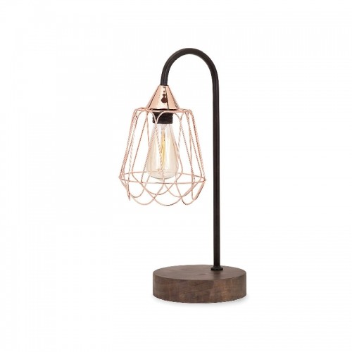 Tilton Copper and Wood Table Lamp
