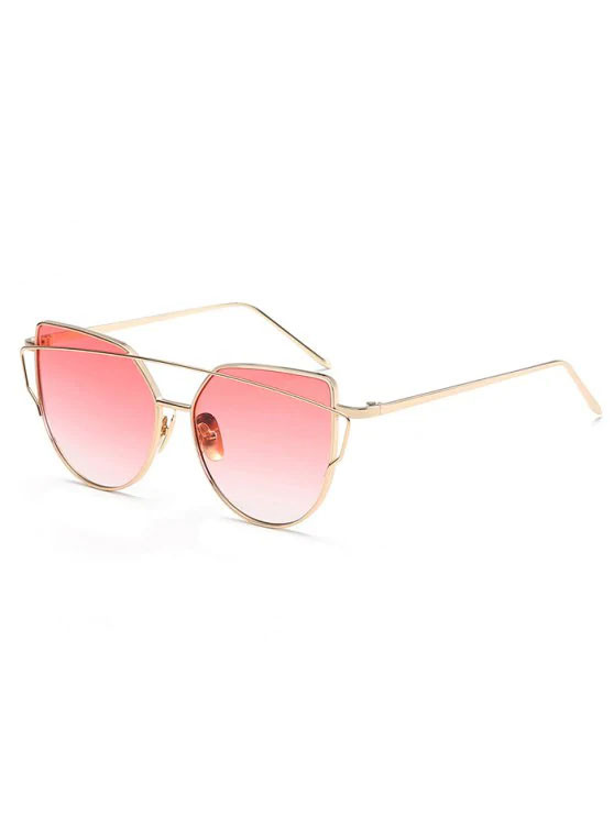 Vintage Crossbar Flat Lens Sunglasses - Black