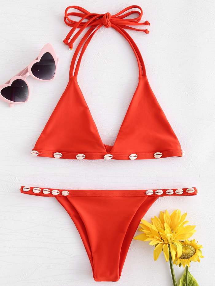 Shelled String Bikini Set - Rubber Ducky Yellow