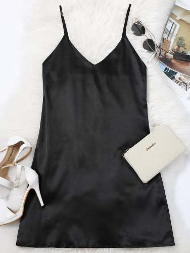 Cami Mini Summer Dress - Black