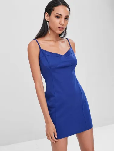 Slip Club Bodycon Dress - Earth Blue