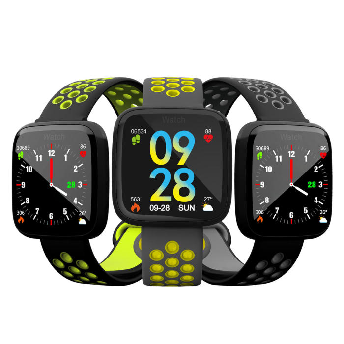 XANES F15 1.3  IPS Color Screen IP67 Waterproof Smart Watch Pedometer Heart Rate Blood Pressure Monitor Fitness Smart Bracelet - Black Gray