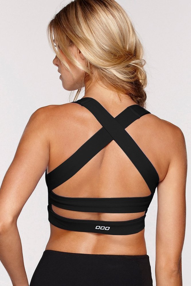 LORNA JANE GLAMOUR GIRL SPORTS BRA BLACK