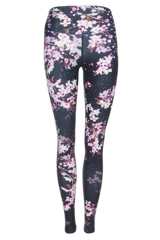 DHARMA BUMS PRINTED YOGA LEGGING FULL LENGTH - CHERRY BLOSSOM