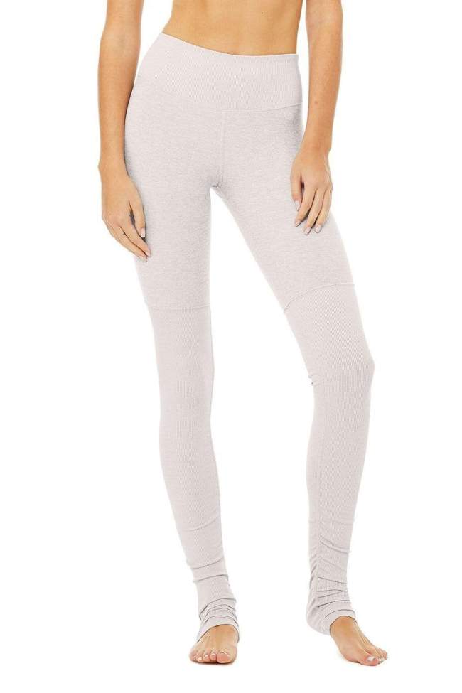 ALO YOGA HIGH WAIST ALOSOFT LEGGING - LAVENDER CLOUD AND HEATHER