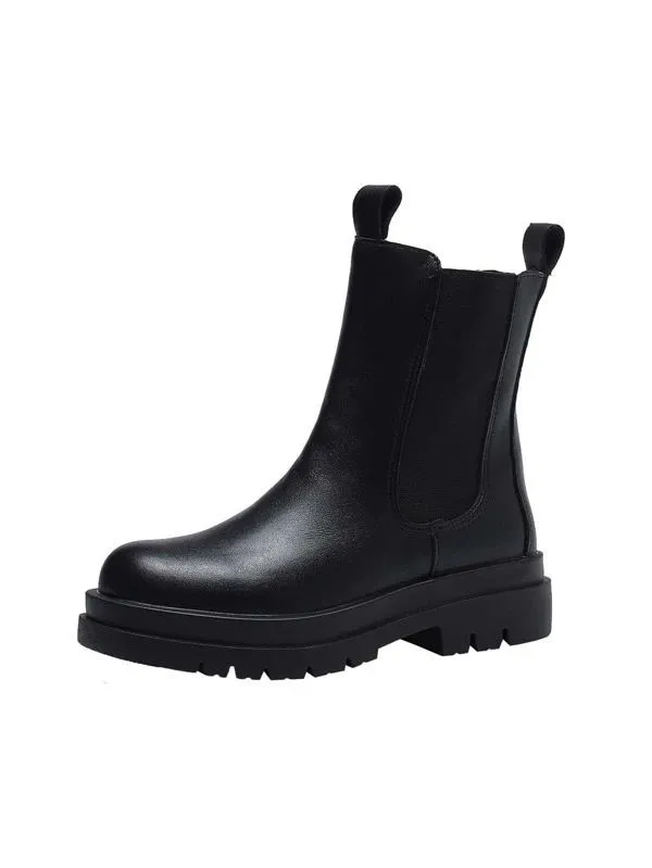 Minimalist Chunky Chelsea Boots