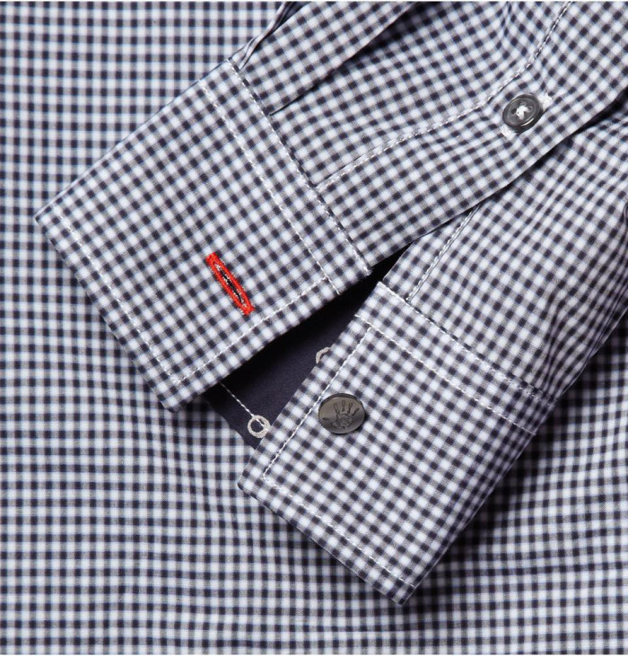 Slim Fit Distorted Check Cotton Shirt